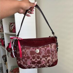 Vintage Coach Soho Hobo Red Shoulder Bag